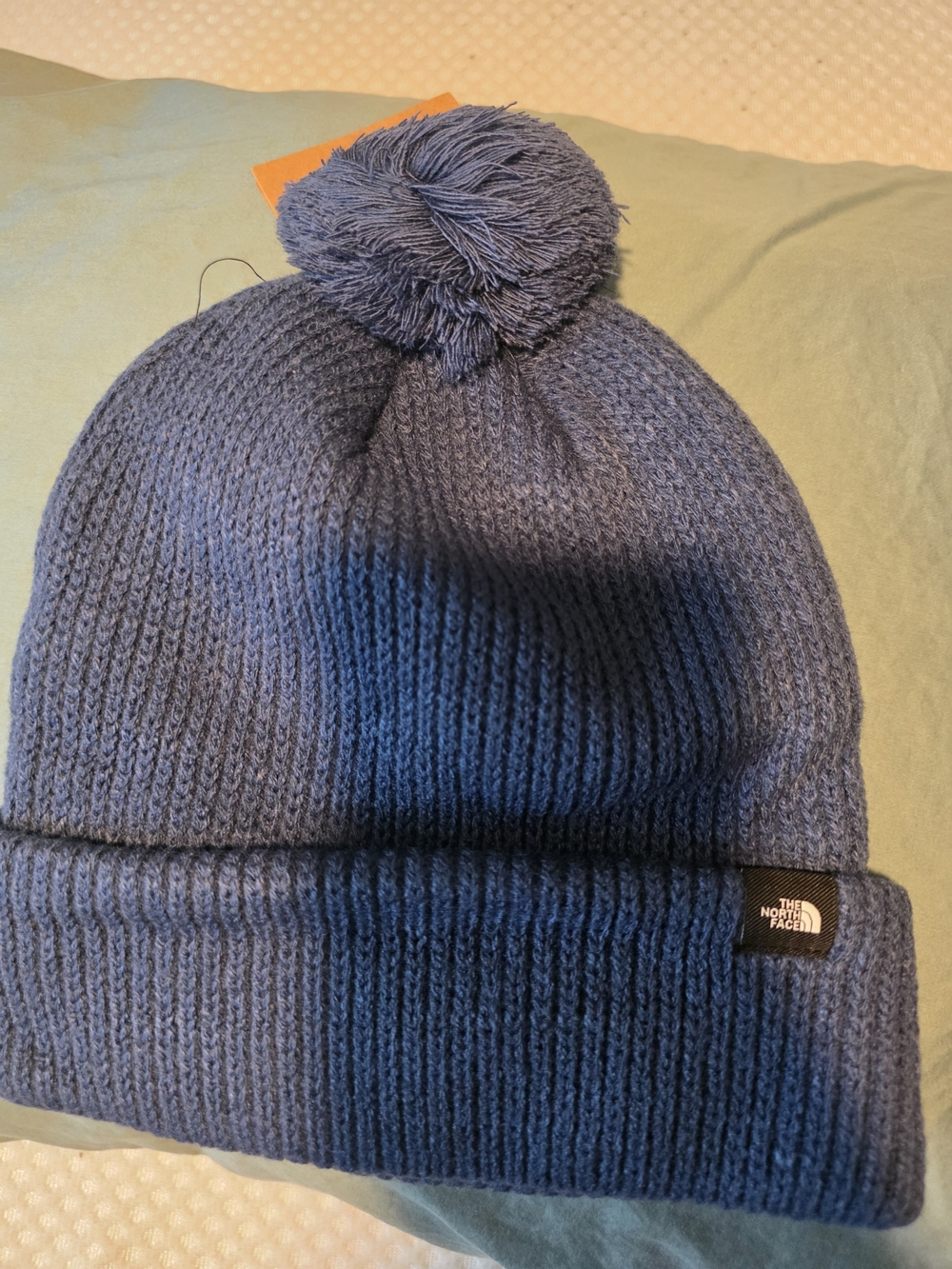 The North Face Shady Blue Pom Knit Beanie